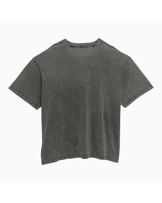 Acne Gray Faded T-shirt With Logo for men