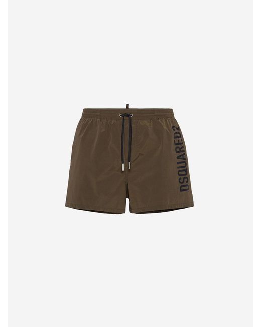 DSquared² Multicolor Logo Lycra Swimsuit for men