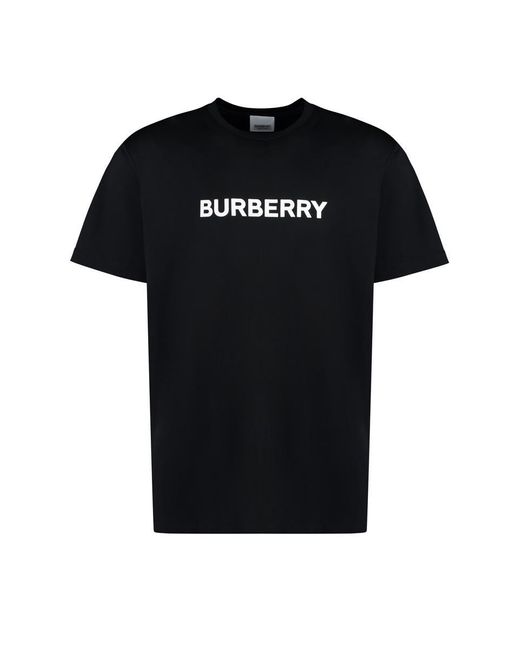 Burberry Black Cotton Crew-Neck T-Shirt for men