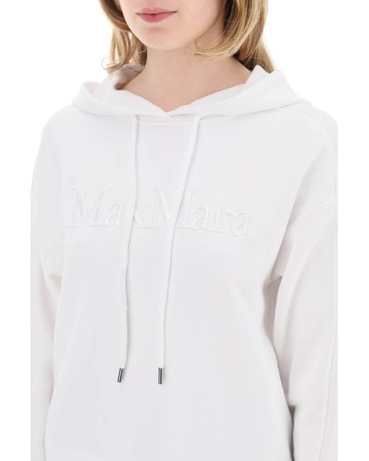 Max Mara White "Stadium Sweatshirt With Emb