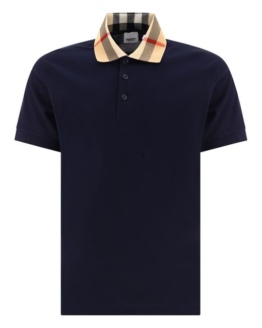 Burberry Blue "cody" Polo Shirt for men