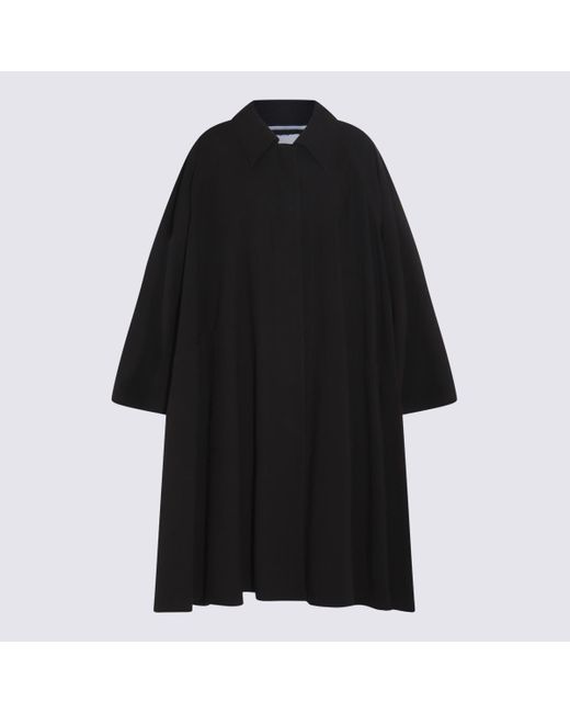 The Row Black Cotton Trench Coat
