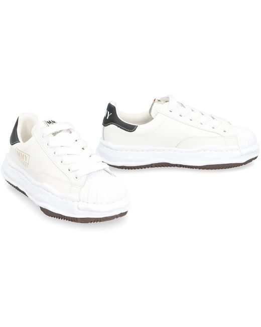 Maison Mihara Yasuhiro White Blakey Leather Low-Top Sneakers for men