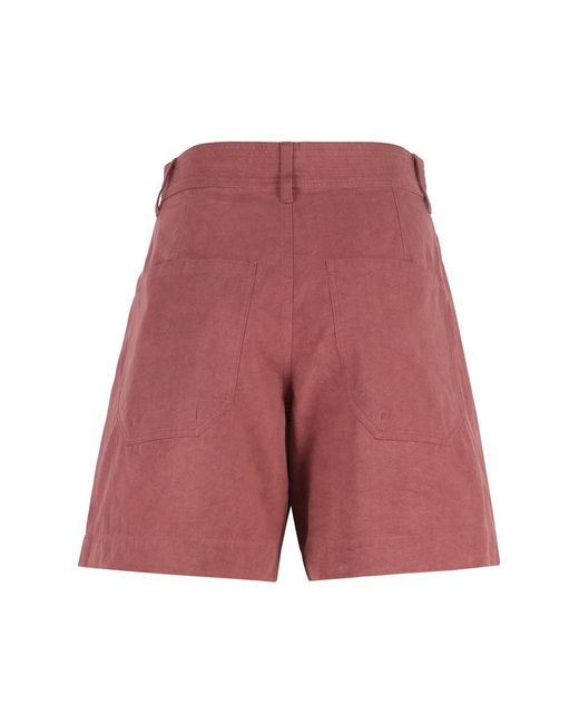 Isabel Marant Red Ingrid Cotton Shorts