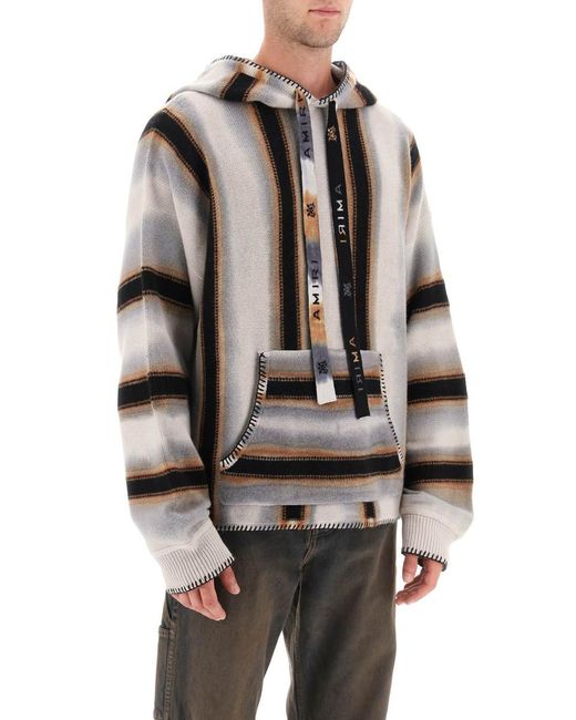 Amiri Gray Oversized Cashmere And Wool Sweatshirt for men