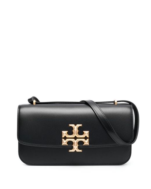Tory Burch Eleanor Small Leather Shoulder Bag in Black | Lyst Canada