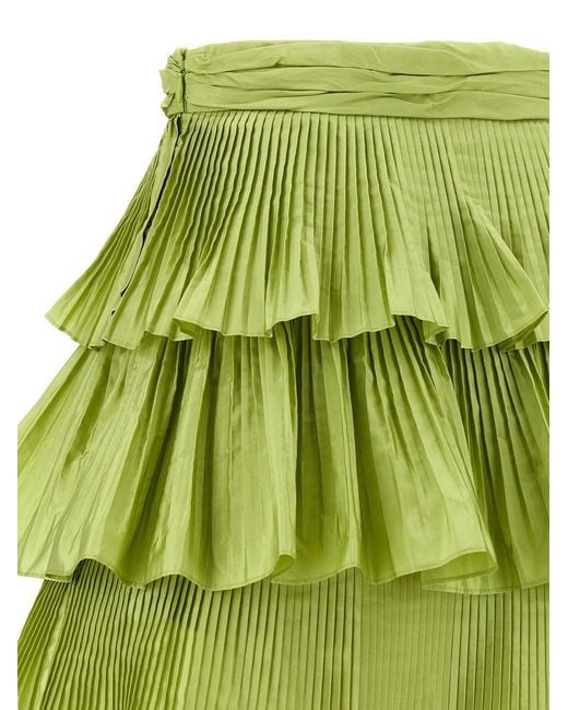 Valentino Garavani Green Skirt Velentino Taffetà