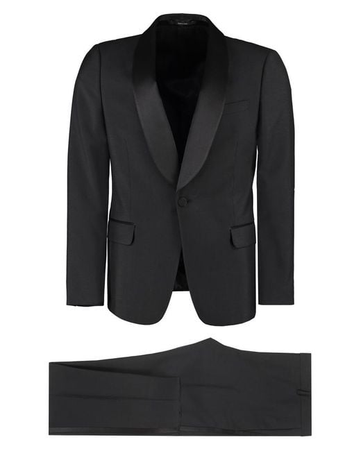 Gucci Black Wool And Mohair Two Piece Suit for men