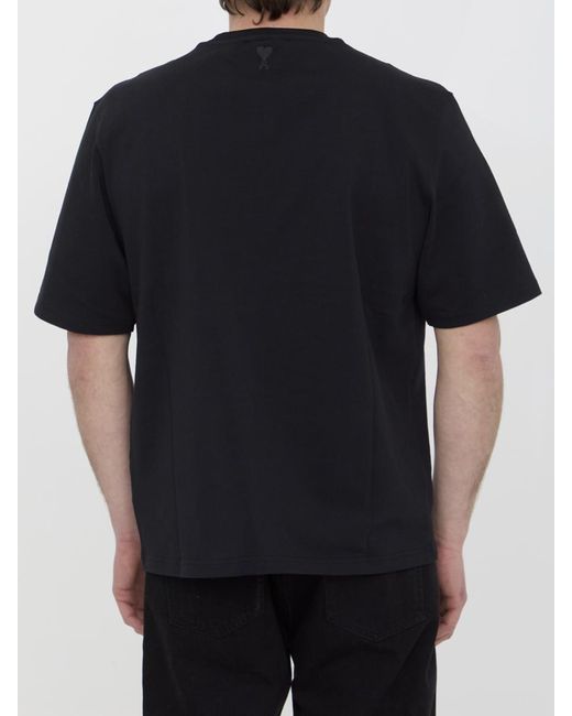 AMI Black Ami Alexandre Mattiussi T-Shirt for men