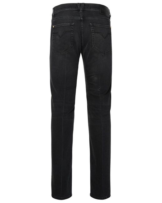 Versace Black Cotton Jeans for men