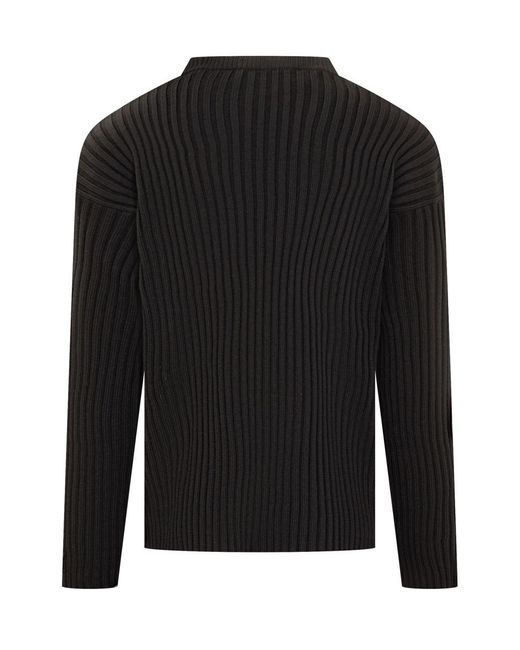 Versace Black Crew Neck Sweater for men