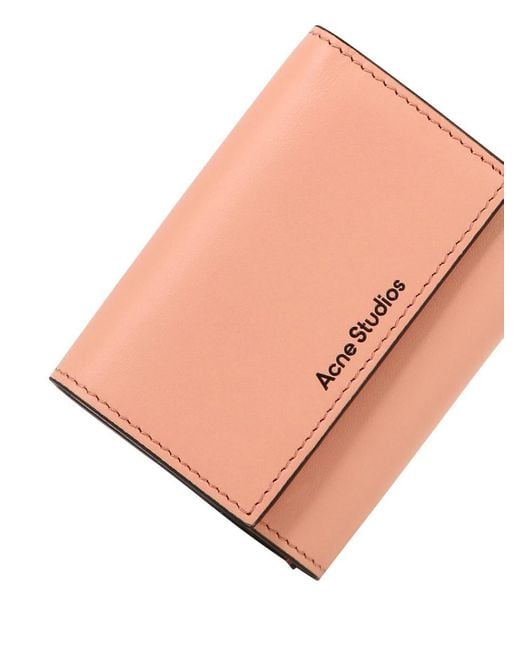 Acne Pink Wallet With Logo
