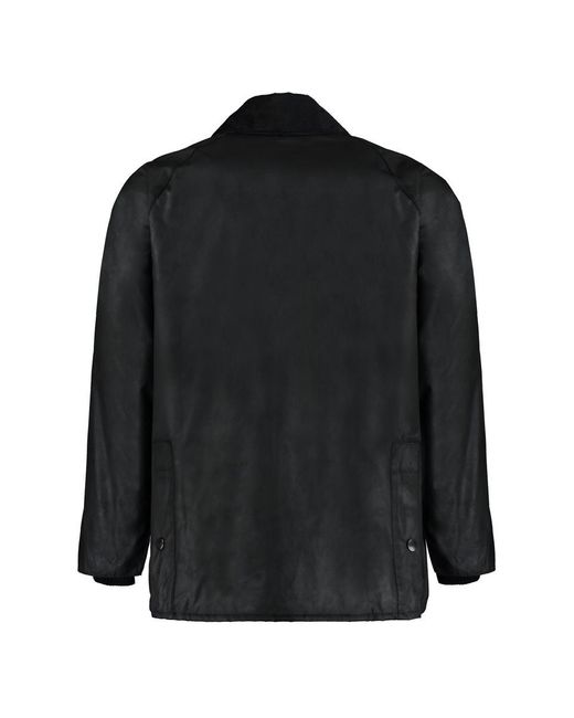 Barbour Black Bedale Jacket In Coated Cotton for men