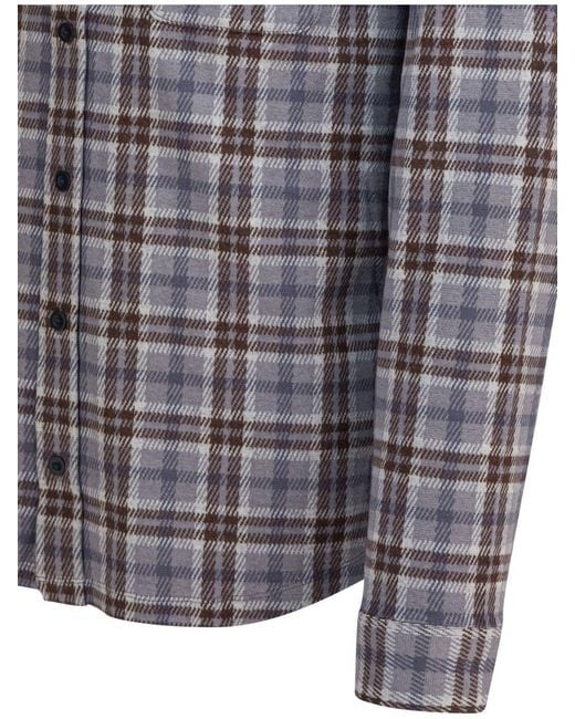 Vince Blue Plaid Overshirt Jacket for men
