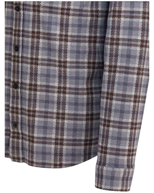 Vince Blue Plaid Overshirt Jacket for men