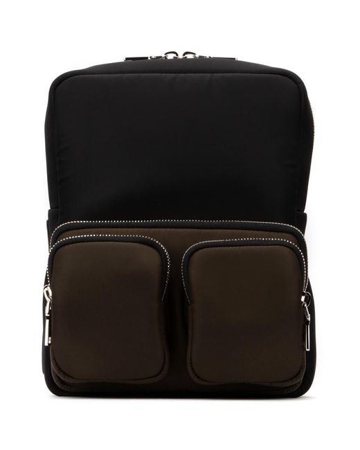 Prada Black Logo Zip Pocketed Backpack for men