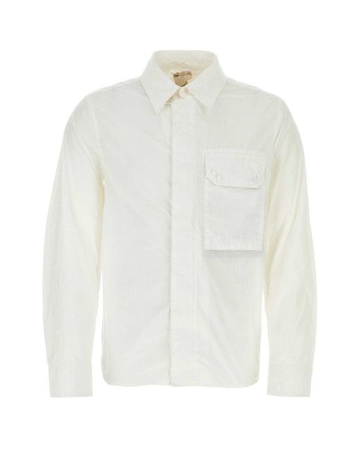 C P Company White Nylon Shirt for men