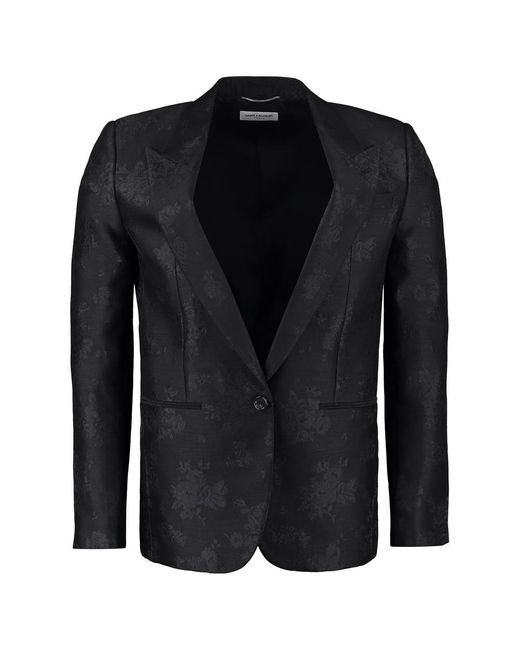 Saint Laurent Black Single-Breasted One Button Jacket for men