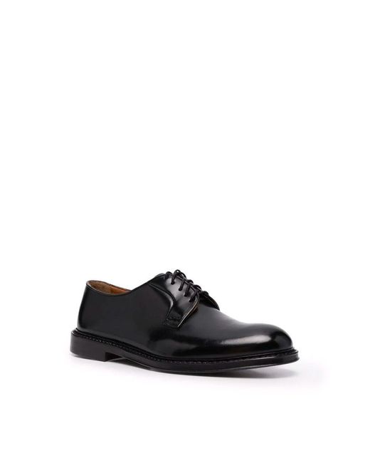 Doucal's Black Derby Shoes for men