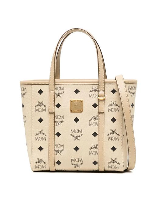 MCM Natural Mini Aren Tote Bag