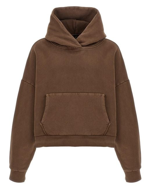 Entire studios Brown Cropped Hoodie for men