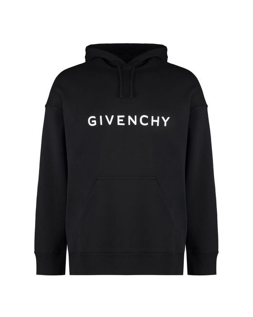 Givenchy Black Cotton Hoodie for men