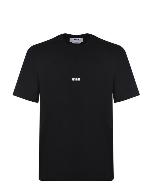 MSGM Black T-Shirts And Polos for men