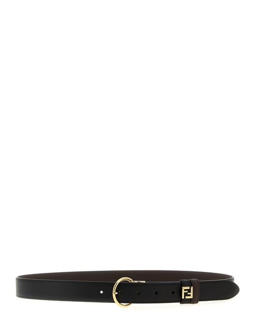 Fendi Black Ff Reversible Belt