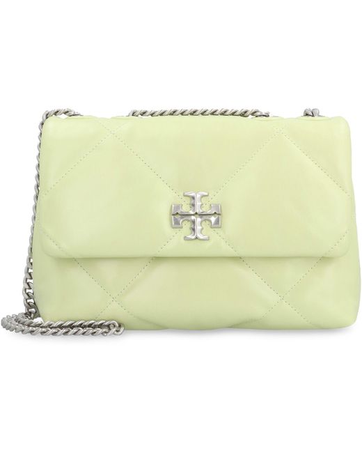 Tory Burch Green Kira Leather Shoulder Bag