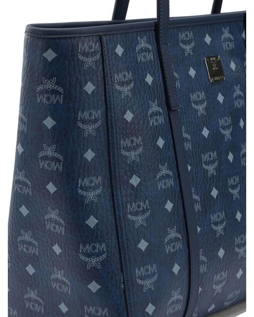 MCM Blue "Toni" Tote Shoulder Bag