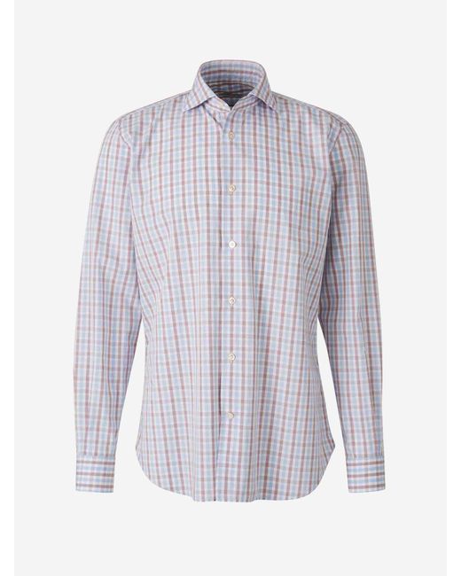 Vincenzo Di Ruggiero Multicolor Cotton Check Shirt for men