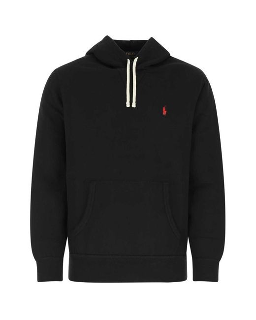 Polo Ralph Lauren Black Cotton Blend Sweatshirt for men
