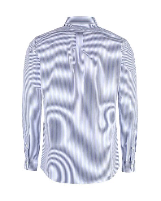 Polo Ralph Lauren Blue Button-down Collar Cotton Shirt for men