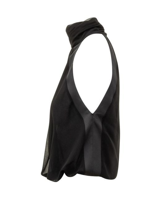 Pinko Black Florentina Organza Top