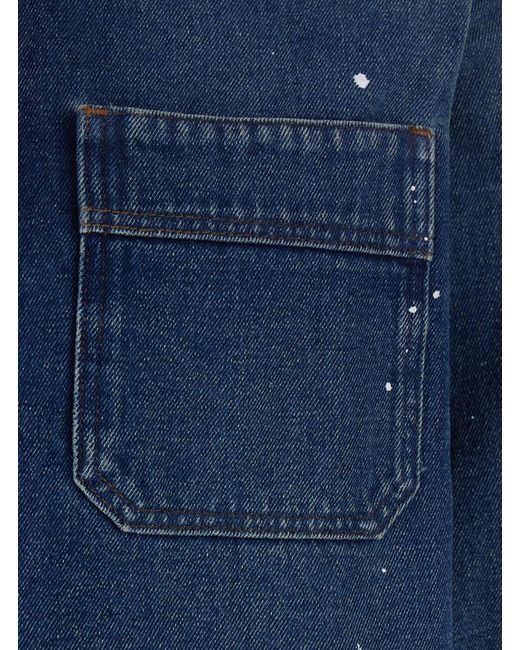 A.P.C. Blue Basile' Shirt With Chest Pocket for men