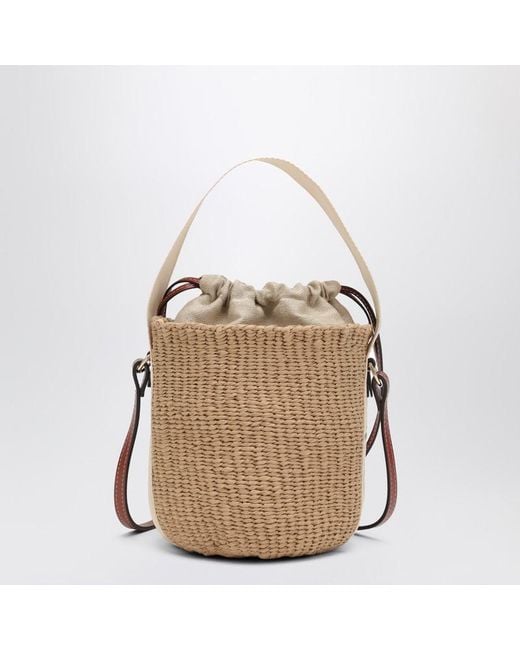 Chloé Natural Chloã Small Woody Raffia Bucket Bag