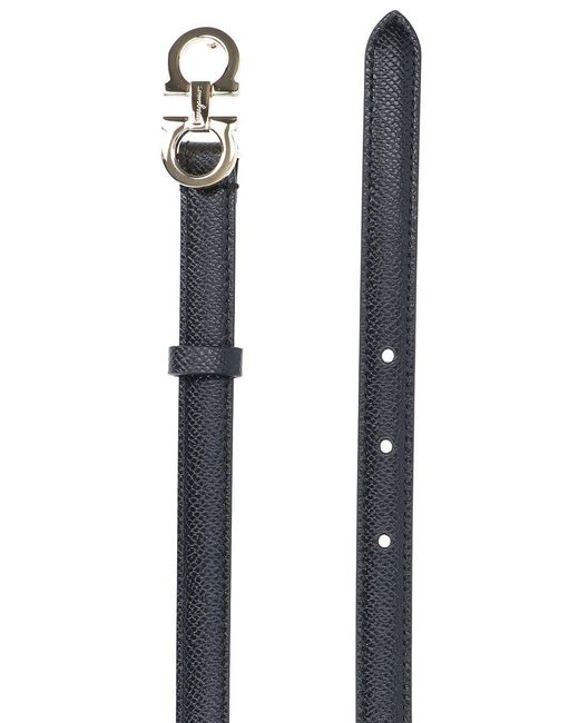 Ferragamo Black 'gancini' Fixed Belt