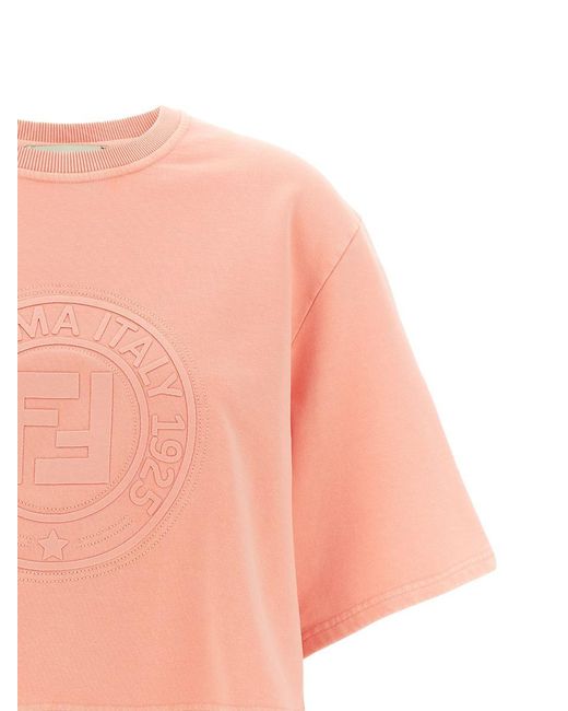 Fendi Pink 3D Roma' Sweatshirt
