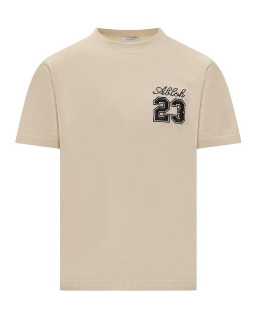 Off-White c/o Virgil Abloh Natural T-shirt With Logo 23 for men