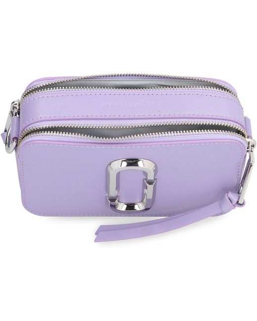 Marc Jacobs Purple The Utility Snapshot Leather Camera Bag
