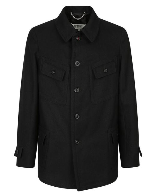 Maison Margiela Black Three-quarter Coats for men