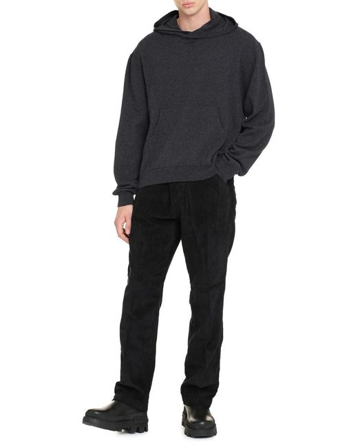 Our Legacy Blue Hooded Wool Sweater for men