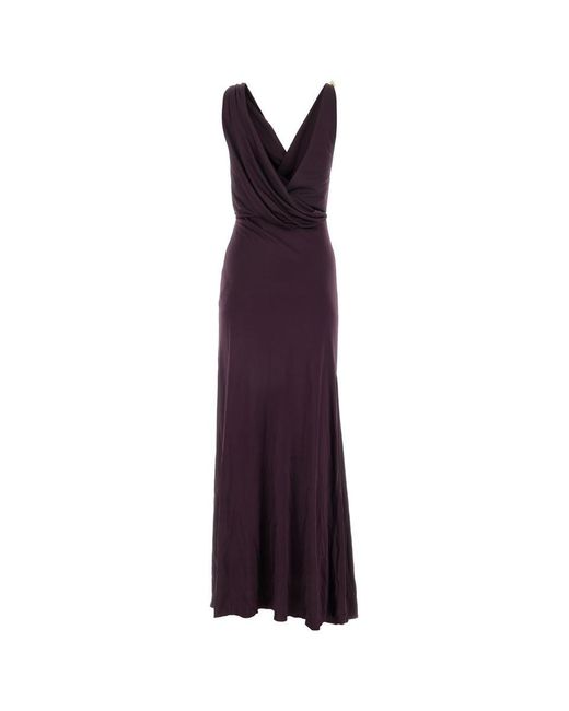 Lanvin Purple Long Dresses.