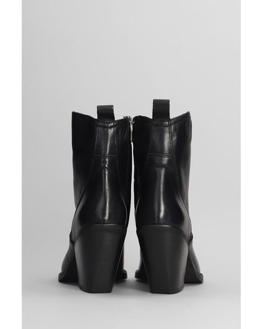 METISSE Black Texan Ankle Boots