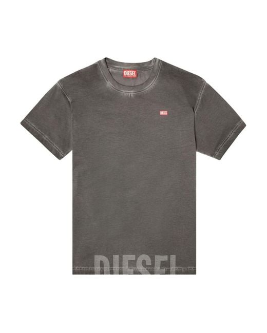 DIESEL Gray T-Shirts And Polos for men