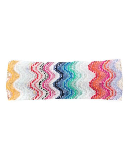 Missoni Pink Chevron-knit Headband