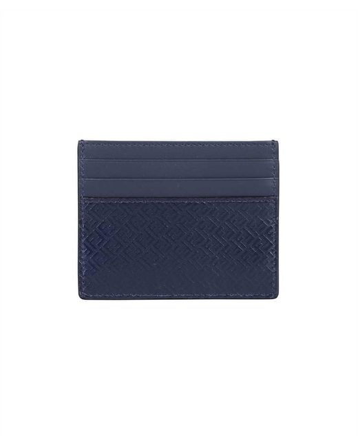 Fendi Blue Leather Card Holder for men