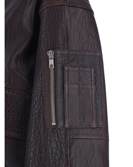 IVY & OAK Blue Bordeaux Jacket With Stand-Up Collar And Patch Pockets