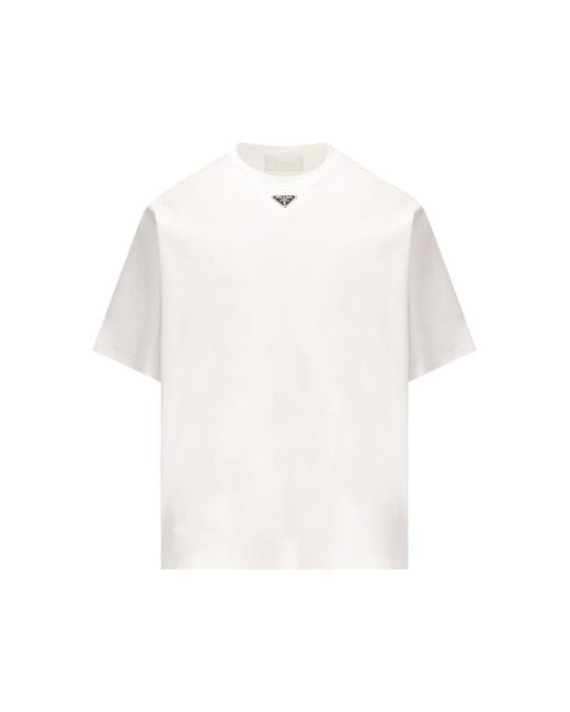 Prada White T-shirt And Polo Shirt for men