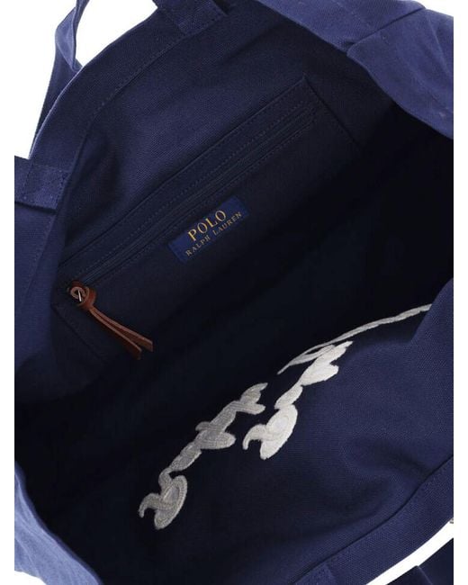 Polo Ralph Lauren Blue Logo Tote Bag for men